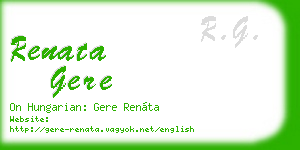renata gere business card